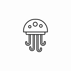 jellyfish sea icon sign vector