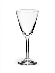 Obraz premium Elegant Glassware: A Clear, Empty Stemware for Wine, Beverages, and Celebrations, Perfect for Stylish Drinking and Luxurious Tableware Presentation