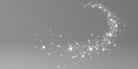 Magical White Light Burst — Glittering, Sparkles, Flare, Stardust Trail with Fantasy Glow Bokeh for Christmas, New Year, or Party Background Designs © Ольга Боярина