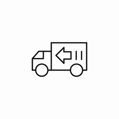 shipment truck icon sign vector