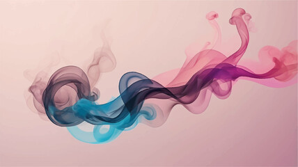 Abstract smoke on color abstract background.