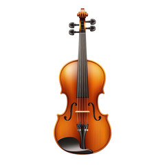 Obraz premium A meticulously crafted violin radiating musical potential against a stark on transparent background