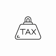 tax burden icon sign vector