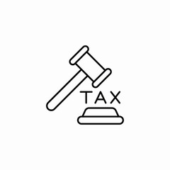 tax judgement icon sign vector