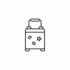 traveller suitcase icon sign vector