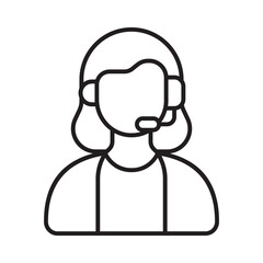 customer assistant :Vector Icon which can easily modify or edit