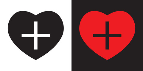 Heart icon. Vector illustration. EPS 10/AI