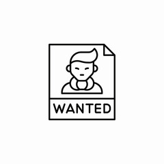 wanted bounty hunter icon sign vector