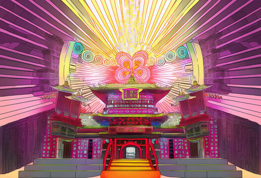 光り輝く寺院