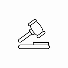 wooden gavel icon sign vector