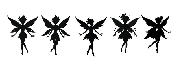 Vector silhouette of tropical tree and plant with leaves and branches in black design