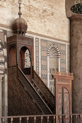 Exterior architecture of Sultan Al Nasir Muhammad Mosque in Cairo Egypt