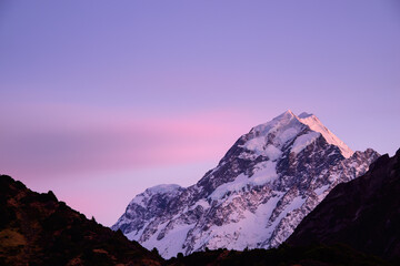 Mt Cook at dawn. South Island. New Zealand.