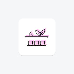 Organic Herb Shelf, vector, pixel perfect, illustrator file