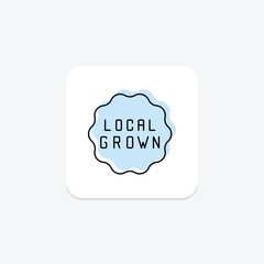 Local Grown Stamp, vector, pixel perfect, illustrator file