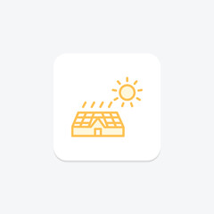 Solar Panel On Farm, vector, pixel perfect, illustrator file