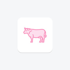 Grass-fed Cow, vector, pixel perfect, illustrator file