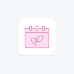 Organic Farming Calendar, vector, pixel perfect, illustrator file