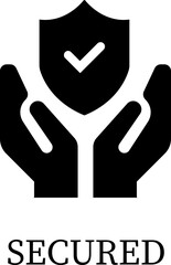 Protection icon.Essential items for ensuring worker protection and site safety compliance.Containing security, safety, defense solid collection. Vector illustration.For website design, logo etc.