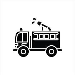 Silhouette Fire Truck Icon
