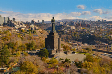 Obraz na płótnie Canvas Victory park and Nork Marash district scenic view (Yerevan, Armenia) 
