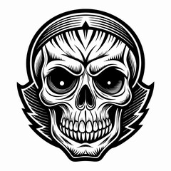 skull with tattoo