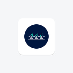 Clean Plant Row, vector, pixel perfect, illustrator file