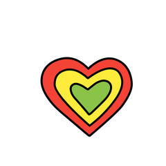 rainbow heart vector icon