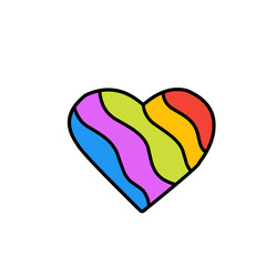 rainbow heart vector icon