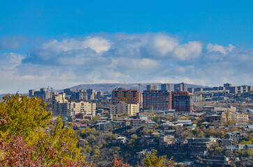 Obraz na płótnie Canvas Nork Marash district scenic view from Victory Park (Yerevan, Armenia)