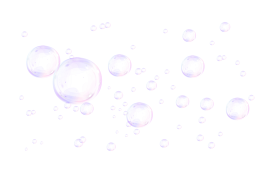 Dreamy Floating Bubbles — Pink and Purple Pastel Sphere PNG in Soft Light and Aethereal Atmosphere for Fantasy, Peaceful, or Whimsical Abstract Backgrounds