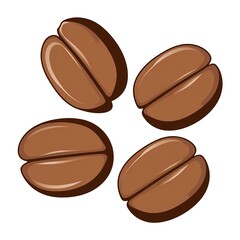 Fototapeta premium Coffee beans arranged in an artistic way on a white background