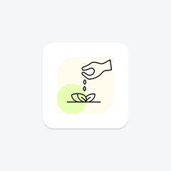 Obraz premium Sowing Organic Seeds, vector, pixel perfect, illustrator file