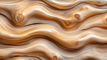 Abstract brown and gold liquid waves create a metallic fabric texture for a flowing artistic backdrop design