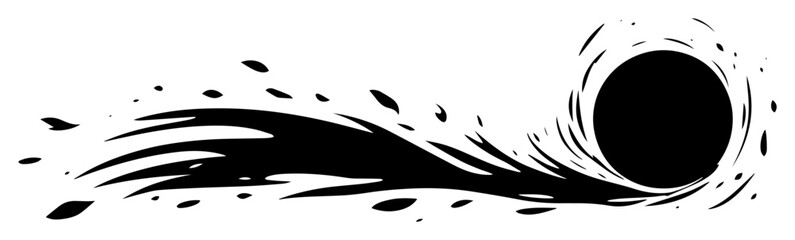 abstract energy swirl shape cutout vector shape element