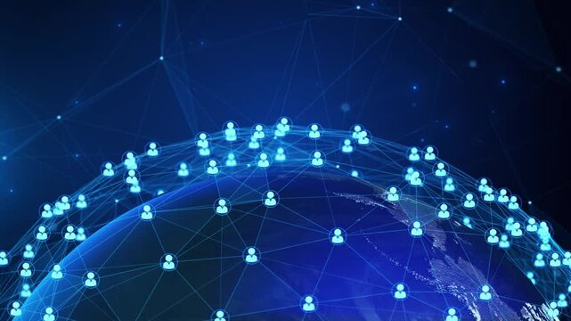 Internet users all over the world conceptual background