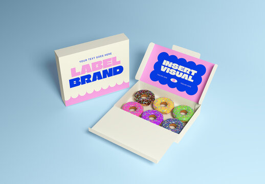 Doughnut Box Packaging Mockup