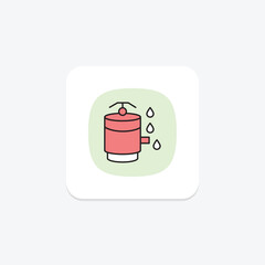 Obraz premium Rain Barrel Setup, vector, pixel perfect, illustrator file