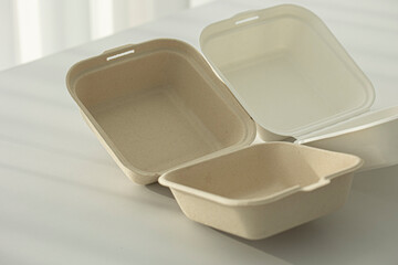 white cardboard box for a cake to take away.