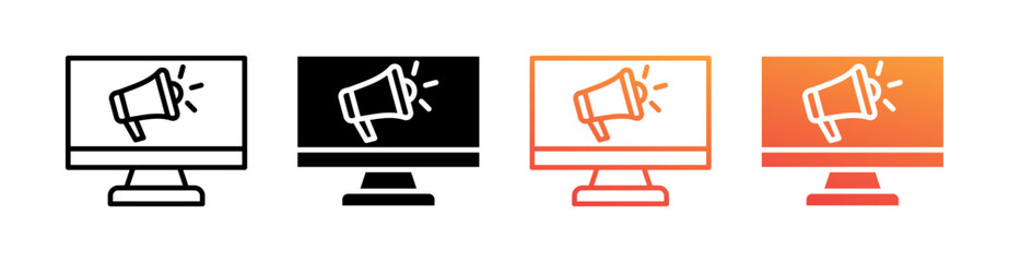 Marketing Multi Style Icon Set Vector 