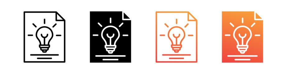 Concept Multi Style Icon Set Vector 