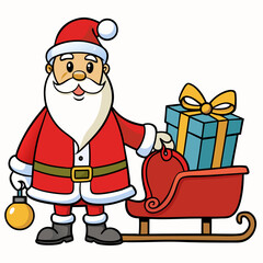 santa claus with gifts