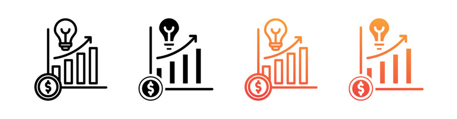 Business Idea Multi Style Icon Set Vector 