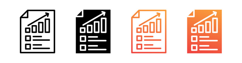 Business Planning Multi Style Icon Set Vector 