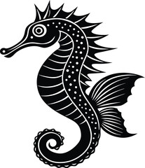 Fototapeta premium seahorse vector design on white background