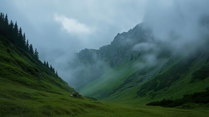 mist over the mountains