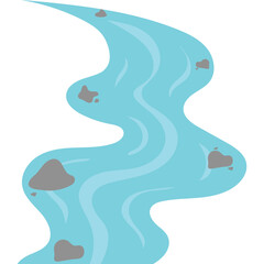 Flat River Illustration