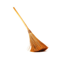 Broom on white background
