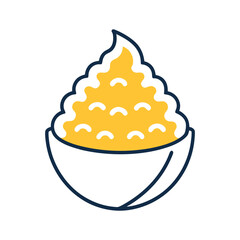 Creamed Corn Colorful Food Vector Art