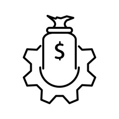 investment icon on white background	
